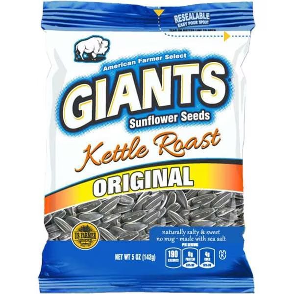Giants Kettle Roast Sweet & Salty Seeds 5 oz., PK12, Giant Snack, Mfr#: 24555