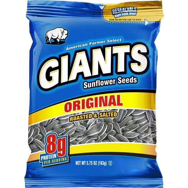 Giants Original Roasted & Salted Seeds 5.75 oz., PK24, Giant Snack, Mfr#: 33265