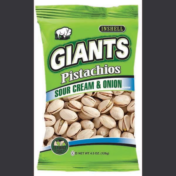 Giants Pistachios Sour Cream Onion 4.5 oz., PK8, Giant Snack, Mfr#: 51670