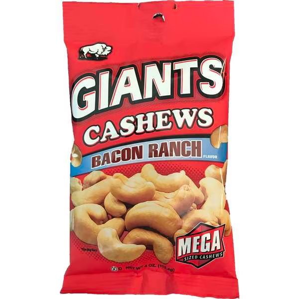 Giants Cashews Bacon Ranch 4 oz., PK8, Giant Snack, Mfr#: 61530