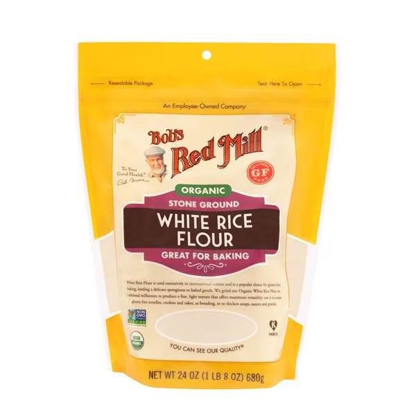 Bob's Red Mill Organic White Rice Flour 24 oz. Pouches, PK4, Bobs Red Mill Natural Foods, Mfr#: 6063S244