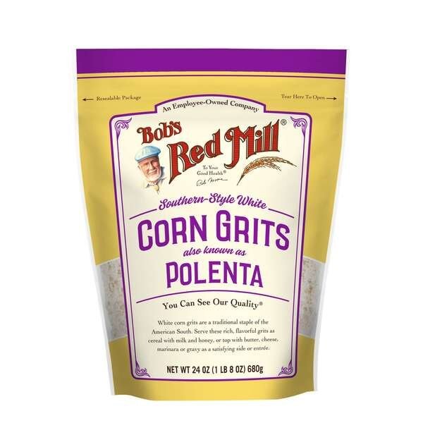 Bob's Red Mill White Corn Grits 24 oz. Resealable Pouches, PK4, Bobs Red Mill Natural Foods, Mfr#: 1149S244