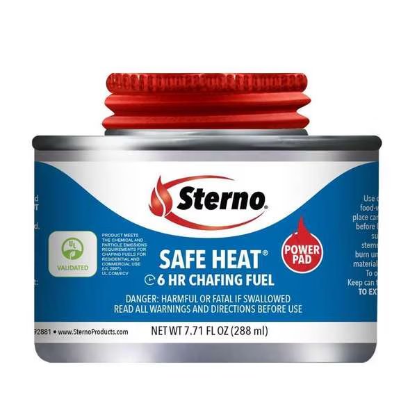 6 Hour Sterno Safe Heat Wick Chafing Dish Fuel W/ Power Pad, PK24, Sterno, Mfr#: 10370