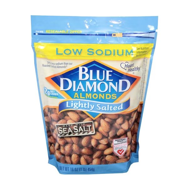 Blue Diamond Almonds Ls Light Salt 16 oz., PK6, Blue Diamond, Mfr#: 05725