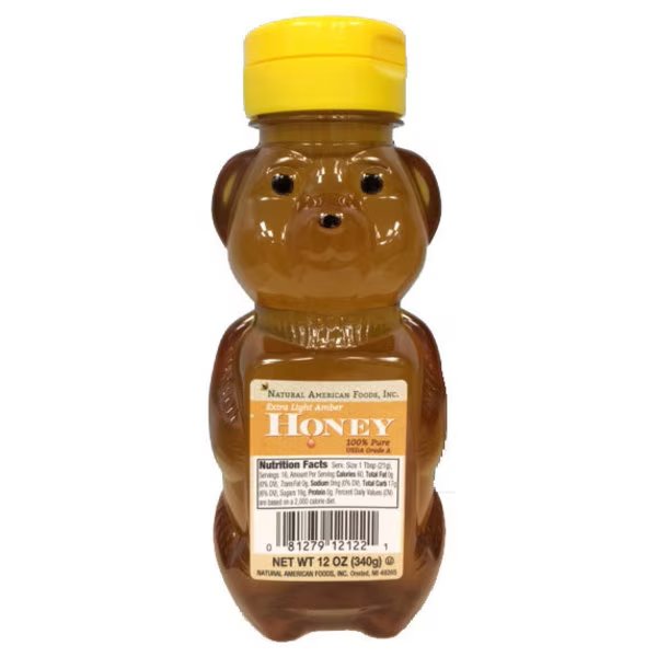 12 oz. Ela Honey Bear, PK12, Natural American Foods, Mfr#: F422