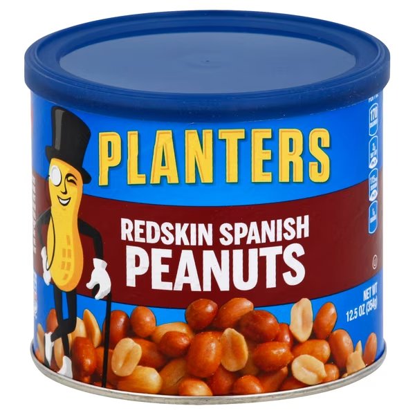 Planters Spanish Peanuts Snack 12.5 oz. Can, PK6, Planters, Mfr#: 00029000021082