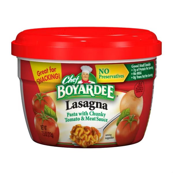 Chef Boyardee Microwaveable Lasagna 7.5 oz., PK12, Chef Boyardee, Mfr#: 6414404730