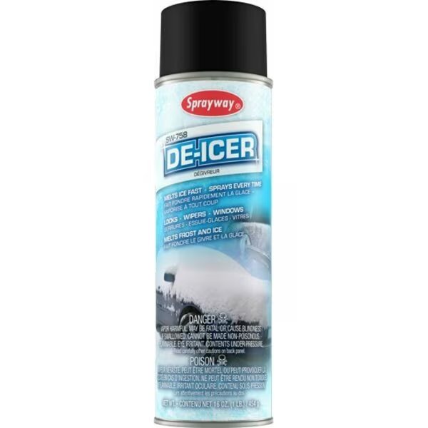 De-Icer, 20oz, 12PK, Sprayway, Mfr#: SW758