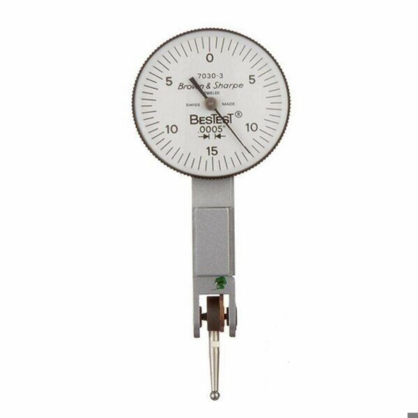 Bestest Dial Test Indicator, White Dial Face, Lever Type, Bns, Mfr#: 599-7030-3