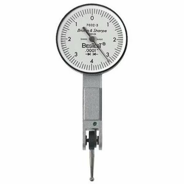 Bestest Dial Test Indicator, White Dial Face, Lever Type, Bns, Mfr#: 599-7032-3