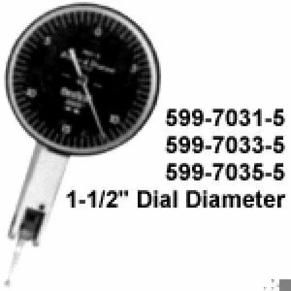 Bestest Dial Test Indicator, Black Dial Face, Lever Type, Bns, Mfr#: 599-7035-5