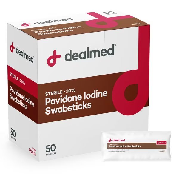 POVIDONE IODINE 10 SWAB 1'S, 500PK, Dealmed, Mfr#: 781021