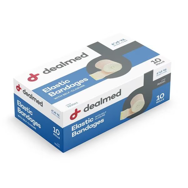 Elastic Bandage With Self-Closure - 6" X 5Yds, 10/Bx, 5/Cs, 50PK, Dealmed, Mfr#: 783061