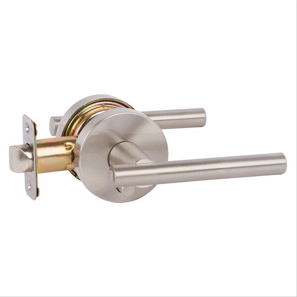 Contemporary Collection Cira Satin Nickel Bed/Bath Door Handle, Delaney Hardware, Mfr#: 350521