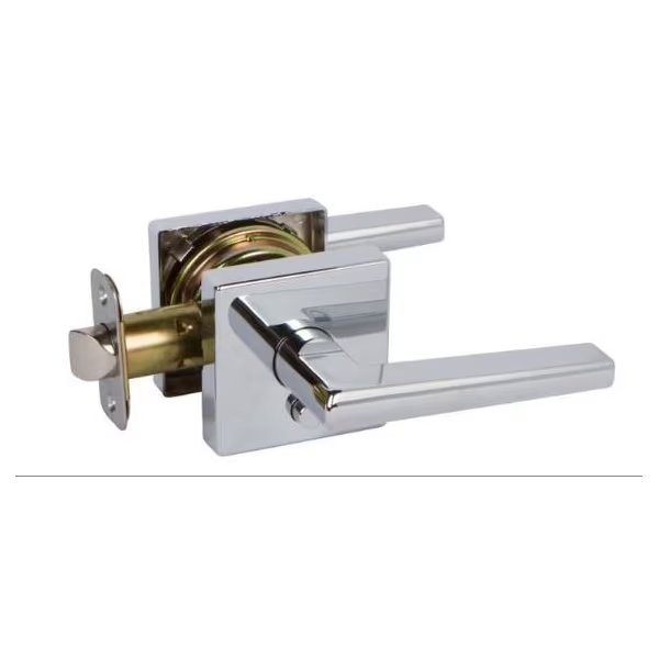 Contemporary Collection Polished Chrome Vida Bed/Bath Door Handle, Delaney Hardware, Mfr#: 353526