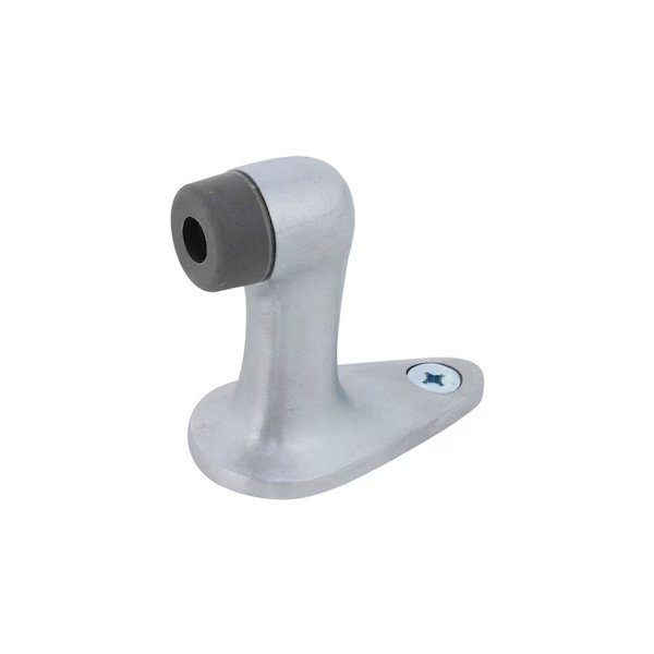 GOOSENECK DOOR STOP 2 1/8 in. US26D, Delaney Hardware, Mfr#: 401187