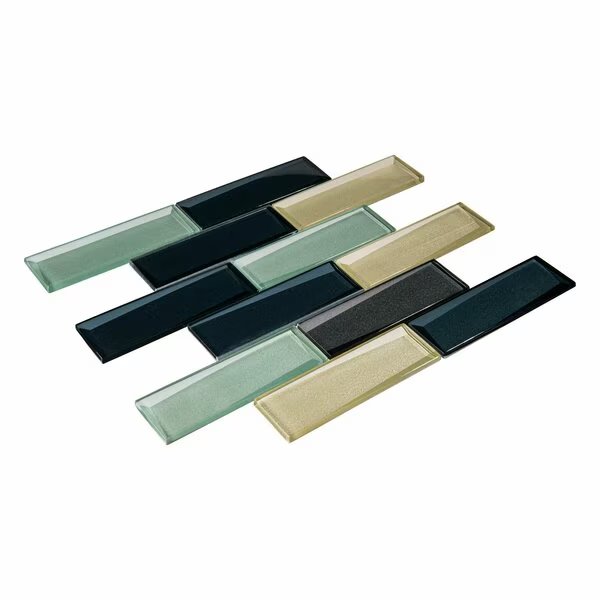 Daazen 2 in. x 6 in. Glass Mosaic Wall Tile, Andova Tiles, Mfr#: Andova Tiles