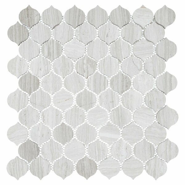 SAMPLE Dayberry 15 x 15 Marble Arabesque Wall  Floor Mosaic Tile, Andova Tiles, Mfr#: SAM-ANDDAY141