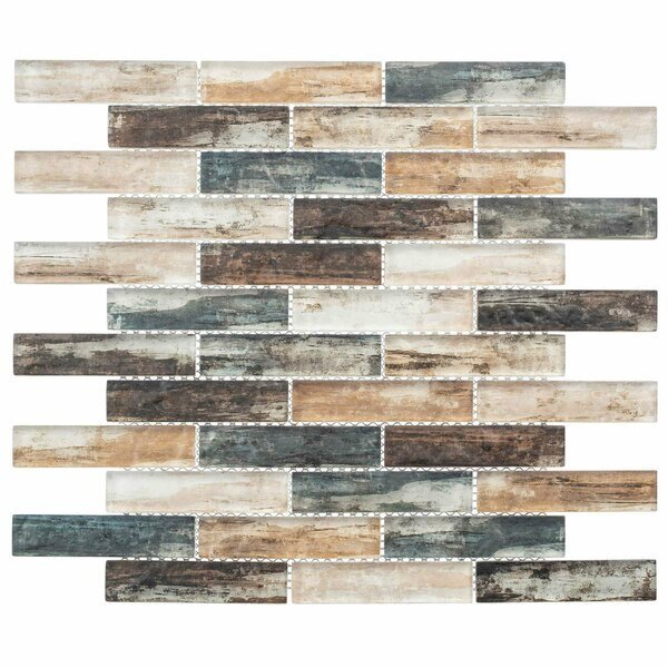 ANDOVA TILES Giovan 1" x 4" Glass Brick Joint Mosaic Tile, Andova Tiles, Mfr#: ANDGIO405