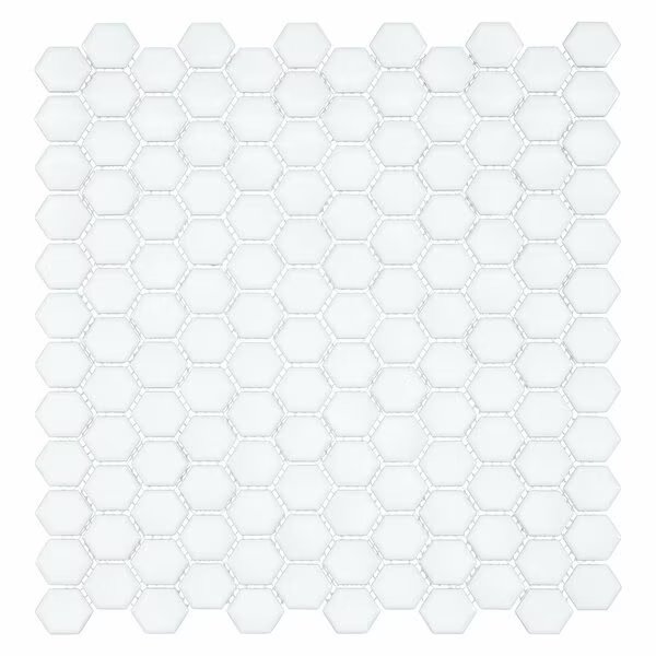 Stylish- Suave3/4 in. Straight Edge Porcelain Honeycomb Hexagon Wall & Floor Tile, Andova Tiles, Mfr#: Andova Tiles