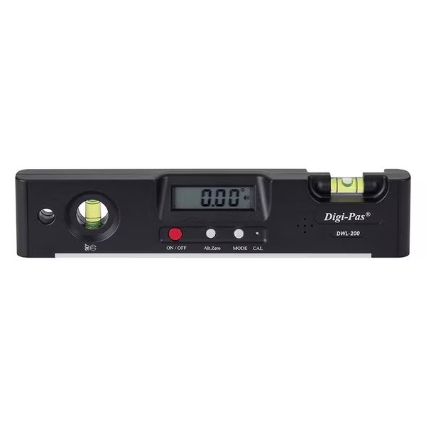 Torpedo Digital Level, Electronic Protractor, Angle Gauge, Angle Finder, Magnet, 01 deg, 7 inch, Digi-Pas, Mfr#: 2-00201-99
