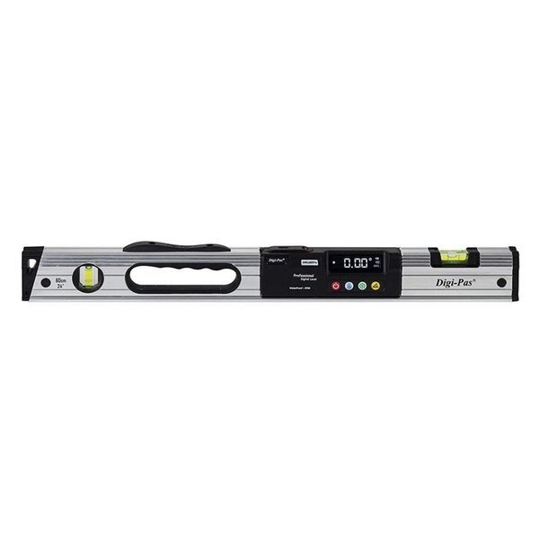 WATERPROOF IP65 HeavyDuty Digital Level, BRIGHT LED display, 005 deg, 24 inch, Digi-Pas, Mfr#: 2-00681-99