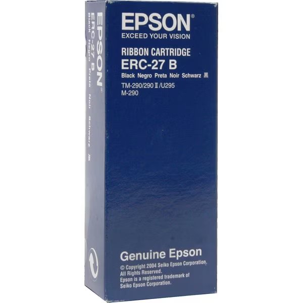 Epson Black Fabric Ribbon (1M Characters), Epson, Mfr#: ERC-27B