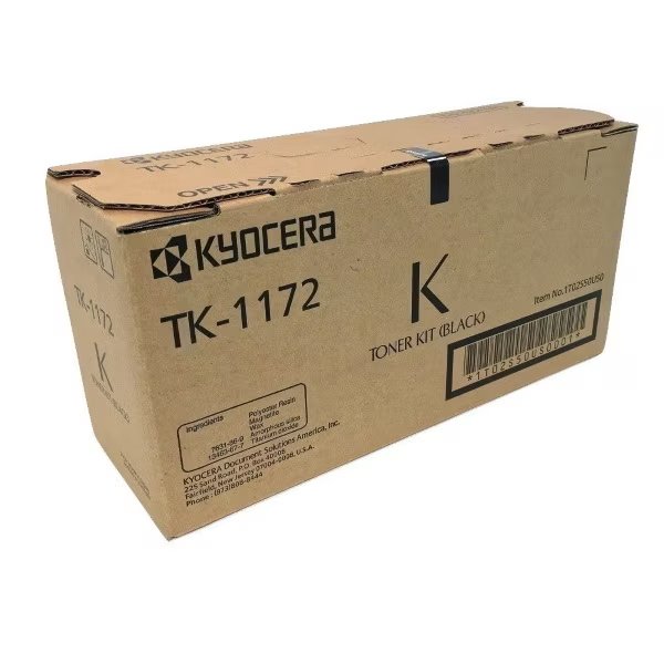 Kyocera Black Toner Cartridge, 7,200 Yield, Kyocera, Mfr#: TK-1172
