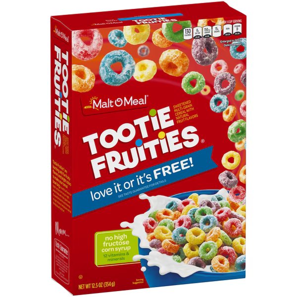 Malt O Meal Tootie Fruities Cereal 12.5 oz. Per Box, PK14, Malt O Meal, Mfr#: 10815