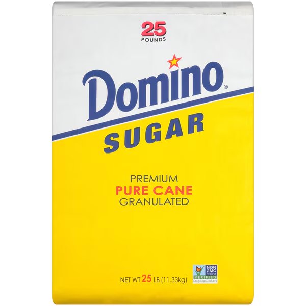 Commodity Sugar & Sugar Packets Granulated Domino Sugar 25lbs, Domino, Mfr#: 401450