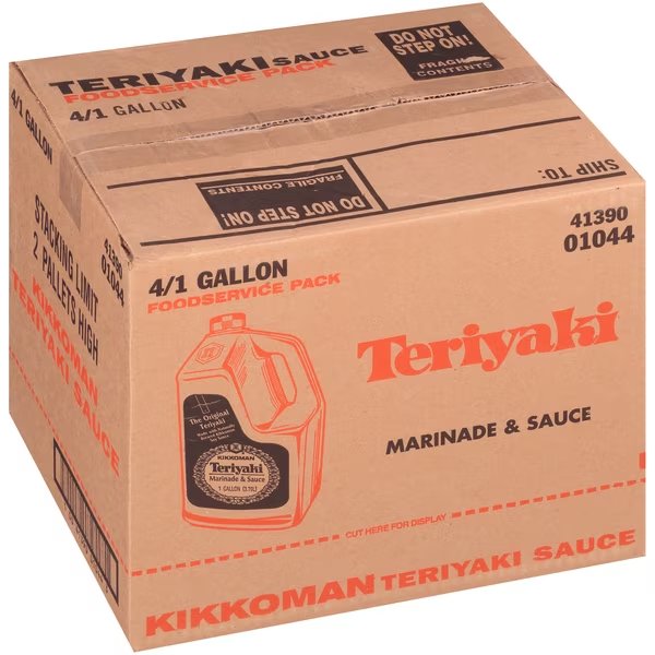 Kikkoman Teriyaki Sauce Kosher 1 gal. Jug, PK4, Kikkoman, Mfr#: 01044