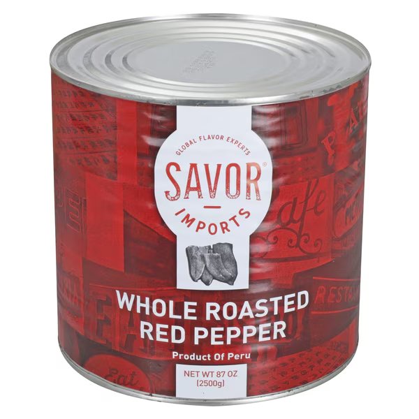 Savor Imports Whole Roasted Red Peppers 3kg, PK6, Savor Imports, Mfr#: 474321