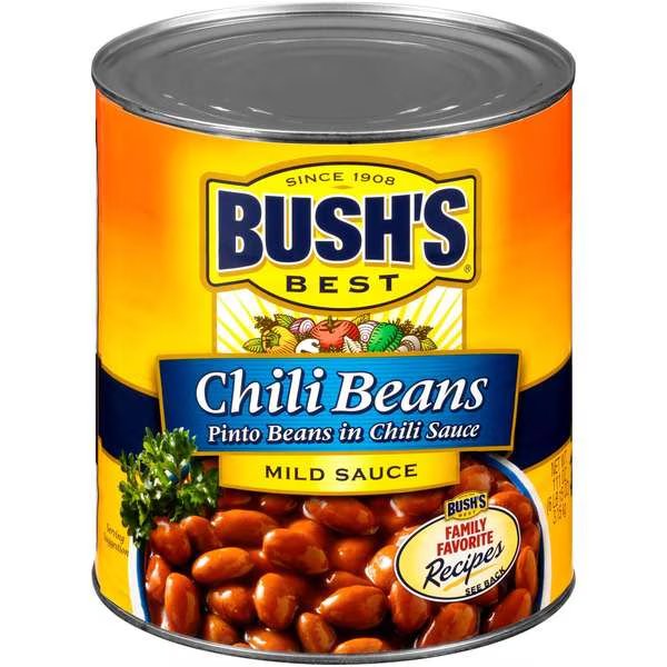 Bush's Best Beans In Chili Sauce #10 Can, PK6, Bushs Best, Mfr#: 01696