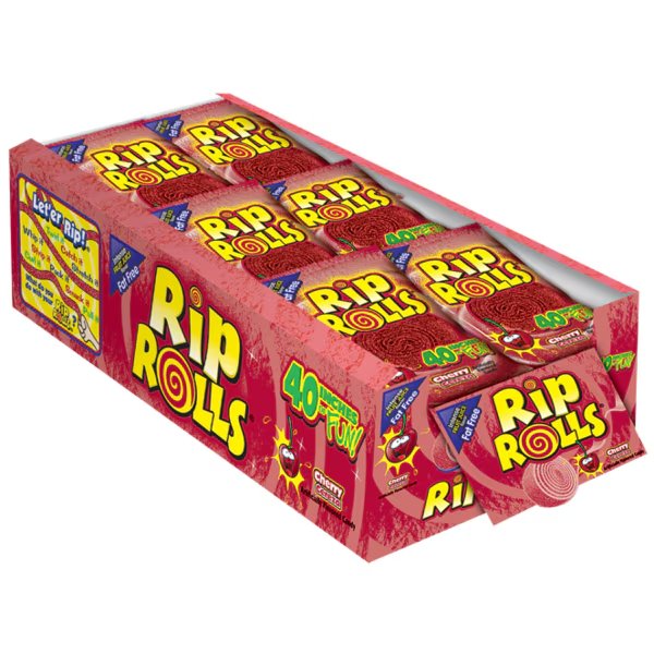 Rip Rolls Cherry 1.4 oz., PK288, Rips, Mfr#: 34618