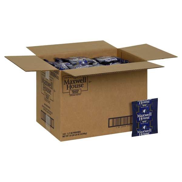 Maxwell House Coffee Master Blend Ground Coffee 1.7 Once, PK144, Maxwell House, Mfr#: 10043000393649