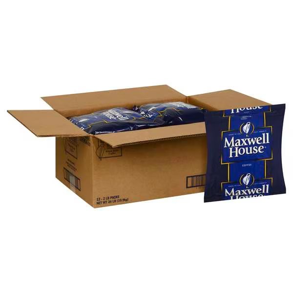 Maxwell House Coffee Vending Whole Bean Coffee 2lbs, PK12, Maxwell House, Mfr#: 10043000399641