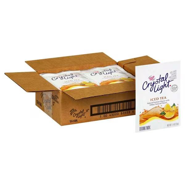 Crystal Light Iced Tea Beverage Mix 1.4 oz., PK12, Crystal Light, Mfr#: 10043000839536