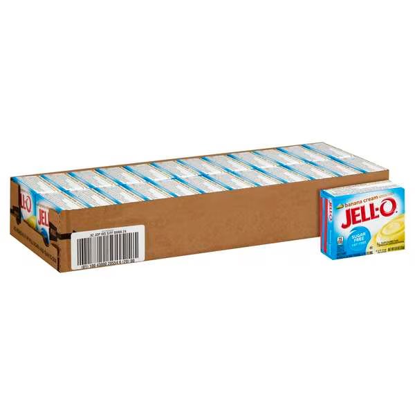 Jell-O Sugar And Fat Free Banana Cream Instant Pudding .9 oz., PK24, Jell-O, Mfr#: 10043000205546