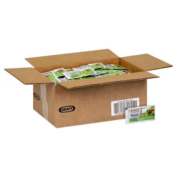 Kraft Ranch Fat Free Dressing .437 oz. Pouch, PK200, Kraft, Mfr#: 10021000649621