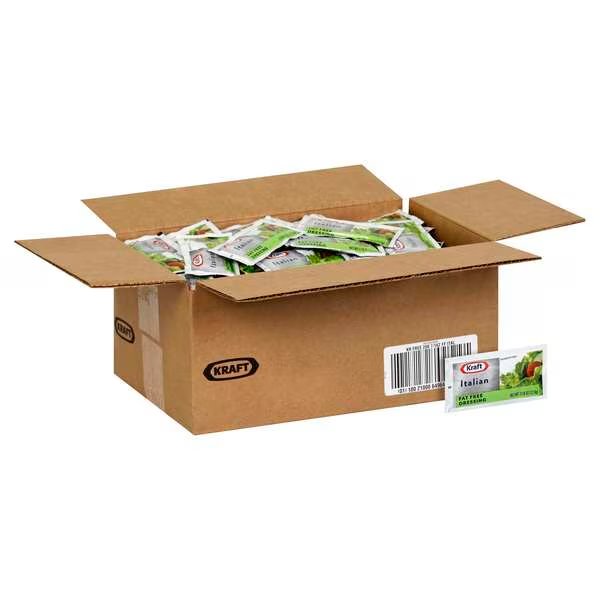 Kraft Italian Fat Free Dressing .437 oz. Pouch, PK200, Kraft, Mfr#: 10021000649645