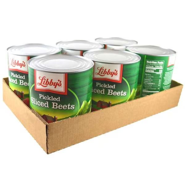 Libby's Pickle Sliced Smooth Beets 105 oz., PK6, Libbys, Mfr#: F003710093196