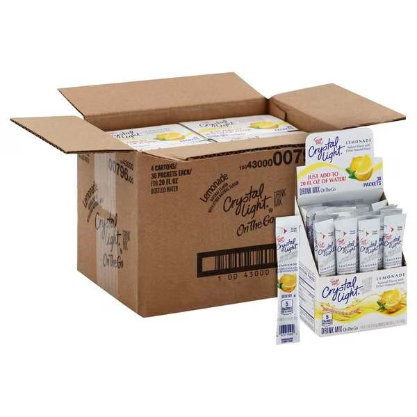 Crystal Light Kosher Drink Lemonade On The Go .17 oz., PK120, Crystal Light, Mfr#: 10043000007966