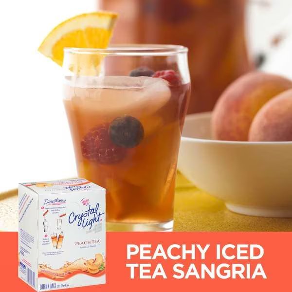 Crystal Light Peach Drink Mix Kosher .09 oz., PK120, Crystal Light, Mfr#: 10043000007973