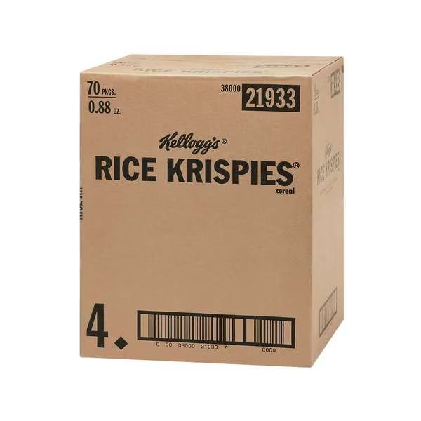 Kellogg's Rice Krispies Cereal .88 oz., PK70, Kelloggs, Mfr#: 3800021933