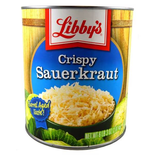 Sauerkraut Libby Fancy 99 oz., PK6, Libbys, Mfr#: F003710094628