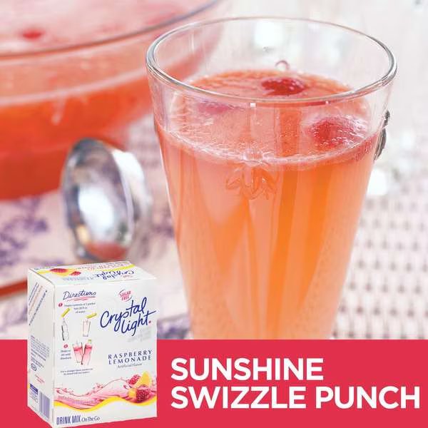 Crystal Light On The Go Raspberry Lemonade Beverage Mix, PK120, Crystal Light, Mfr#: 10043000000158