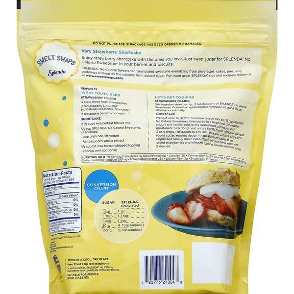 Splenda Granular 9.7 oz., PK8, Splenda, Mfr#: SP82101001