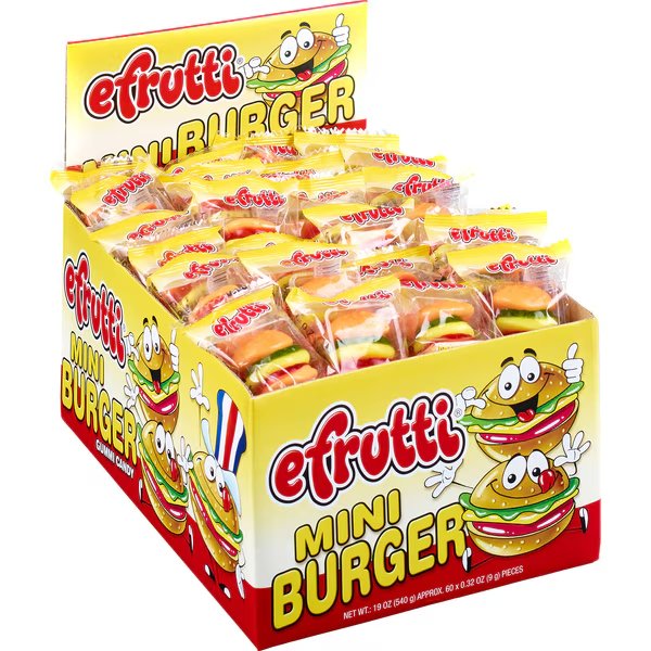 Efrutti Mini Burger .32 oz., PK480, Efrutti, Mfr#: 5011