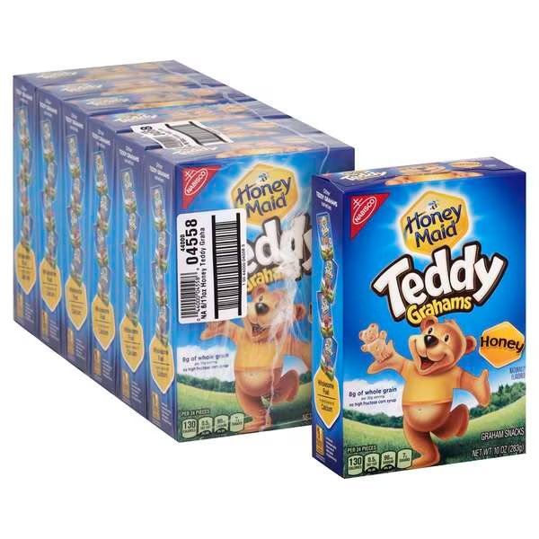 Nabisco Honey Teddy Grahams Cookies 10 oz., PK6, Nabisco, Mfr#: 04558