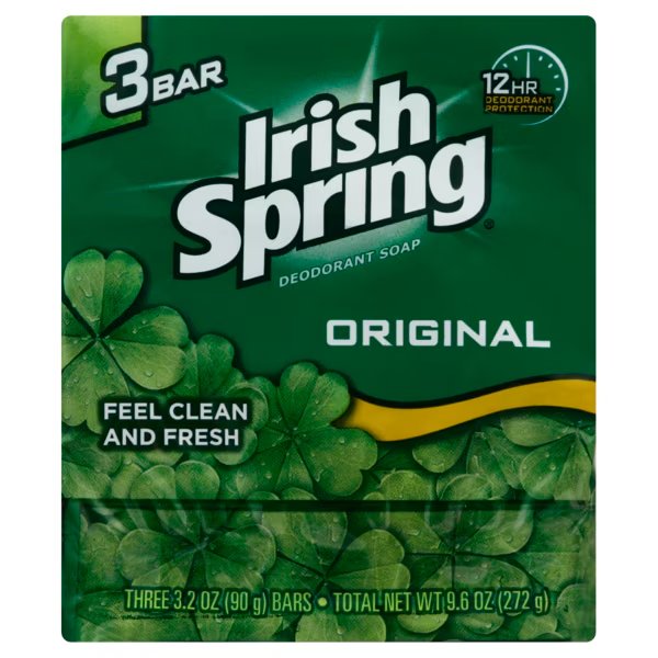 Original Personal 3 Bar 9.6 oz., PK24, Irish Spring, Mfr#: 114181